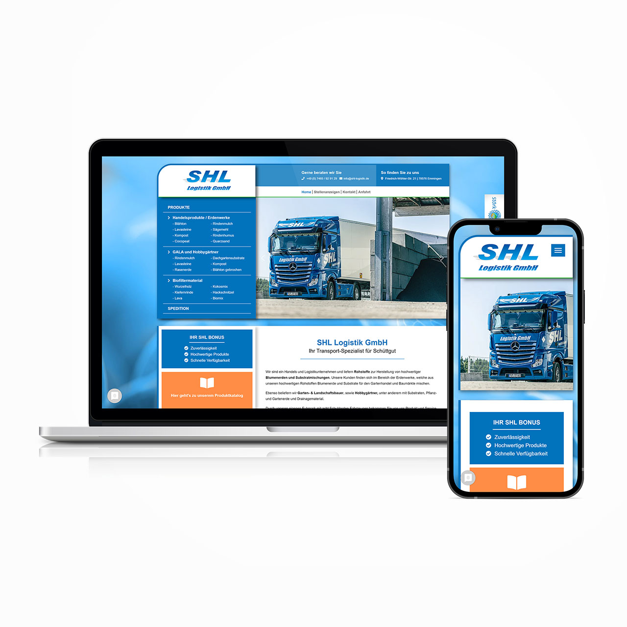 Referenz SHL Logistik GmbH Web